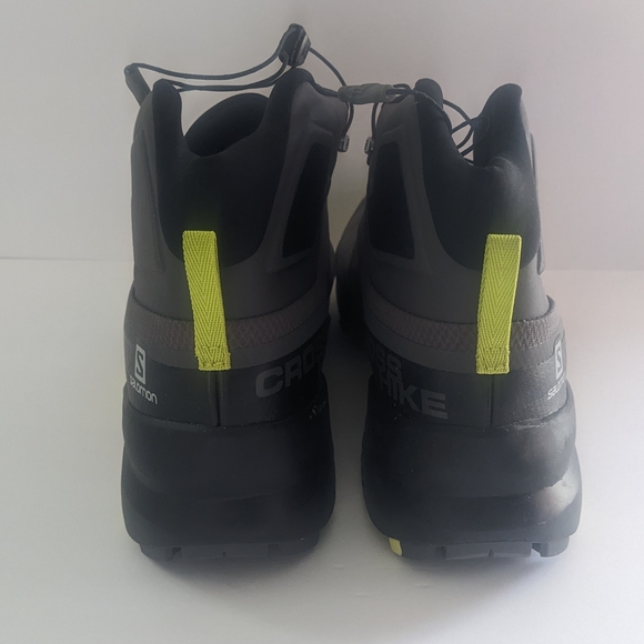 Salomon Men\'s Gray and Yellow Gortex Hiking Shoes NWOT 13 main image 4